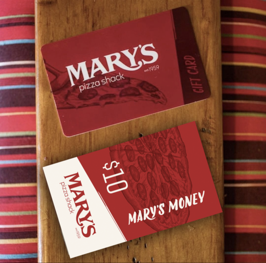 Gift Card Offer from Mary's Pizza Shack - Buy $50 Get $10